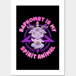 Baphomet Is My Spirit Animal I Cute Satanic Goat print Posters and Art